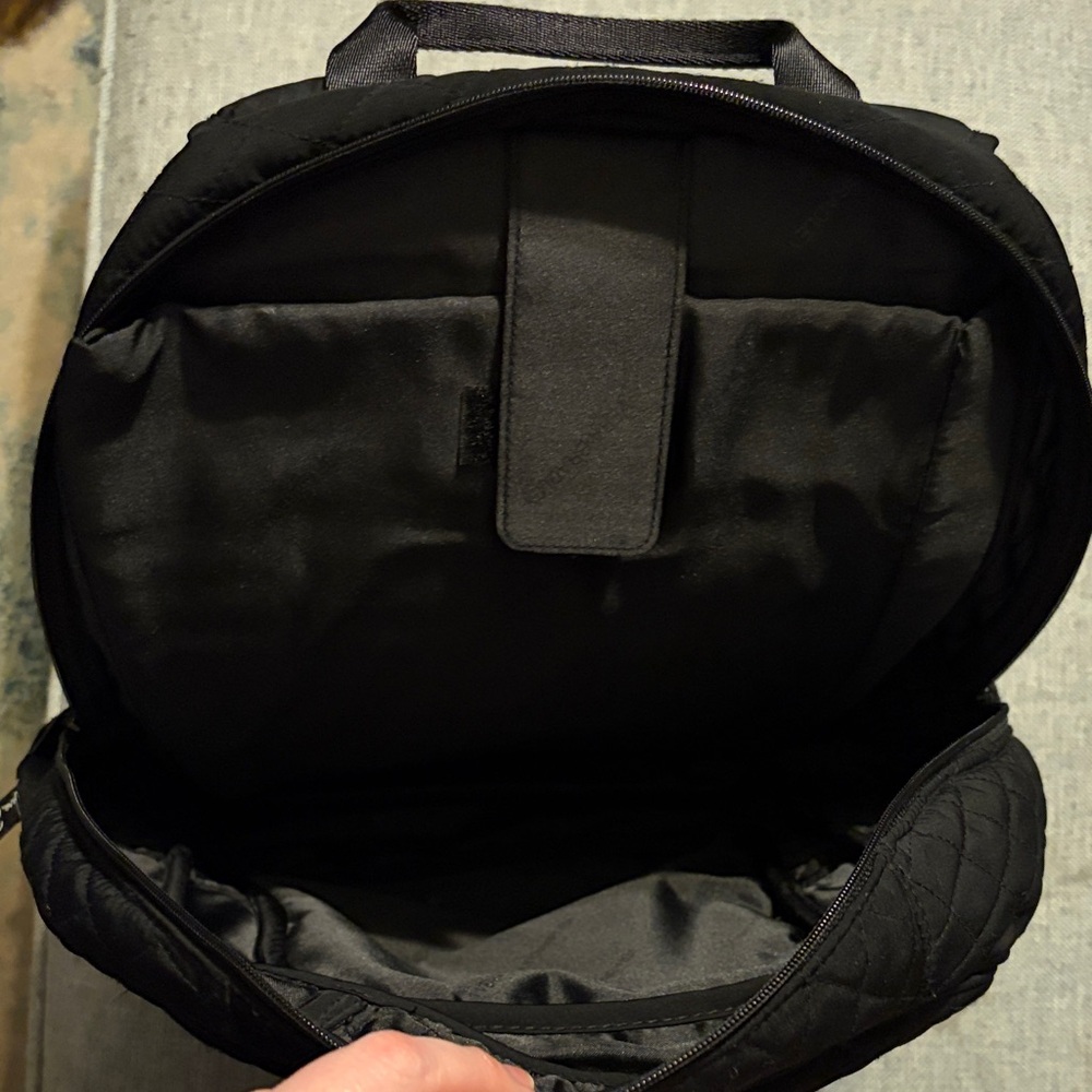 Vera Bradley Black Quilted Daypack Backpack - Picture 3 of 4